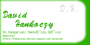 david hankoczy business card